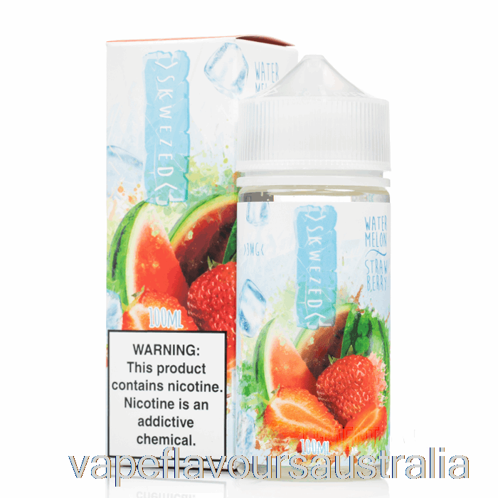 Vape Nicotine Australia ICE Watermelon Strawberry - Skwezed - 100mL 0mg
